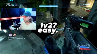 Halo 5 try-hard BEAMS in Halo 3 doubles to win 1v2