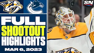 Nashville Predators at Vancouver Canucks | FULL Shootout Highlights - March 6, 2023