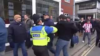 Southampton vs Pompey Hooligans - Trouble before & after game