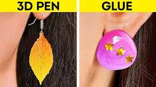 3D Pen VS Glue Gun Beautiful DIY Jewelry Ideas And Cool Crafts