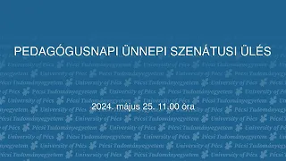 Pedagógusnapi Ünnepi Szenátusi Ülés