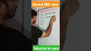 Normal ABG values!! ABG-Analysis !! #bloodtest #shorts #viral @mediconursingedutech