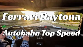 Classic Ferrari Daytona 365 GTB/4 Top Speed Drive on German Autobahn