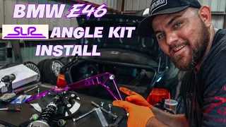 BMW E46 drift suspension install DIY (SLR ANGLE KIT & BC RACING COILOVERS)