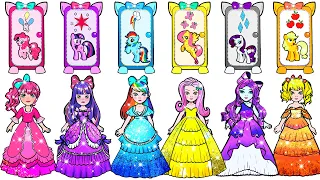 Paper Dolls Dress Up - Characters My Little Pony Handmade Dresses Quiet Book - Barbie Story & Crafts