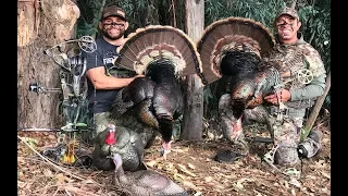 Chad Mendes & Mike Get An Archery Double!!| Cali Turkey Hunting