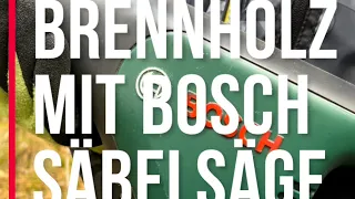 Brennholz machen mit der Bosch Säbelsäge AdvancedRecip 18 Test Teil 1