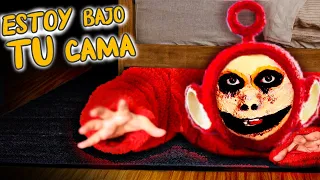 TELETUBBIES bajo mi CAMA... descubro oscuro SECRETO por 24 horas 🔴😱 ¡CORRE, SKINWALKER! por UN DÍA