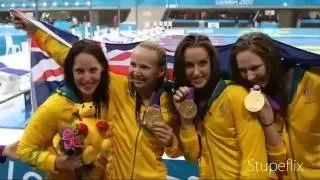 Womens 4x100m freestyle relay claim Australias first golds