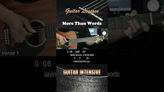 More Than Words - Extreme | EASY Guitar Tutorial with Chords / Lyrics - Guitar Lessons