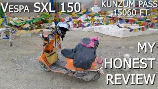 Vespa Sxl 150 Long term Honest Review in Hindi | Kunzum Pass | 50000 Kms