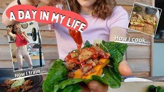 A DAY IN MY LIFE 🌱☺️ How I eat, train, cook....