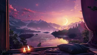 Soothing Sunset Serenade🌄| Wave sounds |Music for Study and Meditation 📚