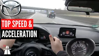 🏁 Mazda 2 Skyactiv-G 90 (2018) - Top Speed on German Autobahn