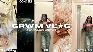 MAINTENANCE VLOG|| GRWM FOR LIL BABY CONCERT ( Lashes, Nails, Hair, concert, etc…..) NAOMIJAII