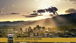 Reno City Council Meeting - 10/11/23