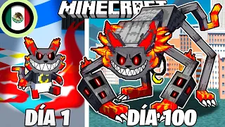 ¡Sobreviví 100 DÍAS como CATNAP MALVADA en Minecraft HARDCORE!