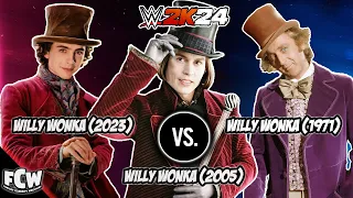 WWE 2K24 | Willy Wonka Triple Tornado TAG with Oompa Loompa's 2024 | MUST WATCH!!