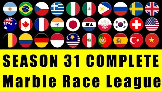 Marble Race League Season 31 Complete Race in Algodoo / Marble Race King