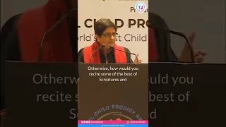 "Many of these children are born with remarkable sanskar!" ~ Kiran Bedi Ji at the GCP Award Ceremony