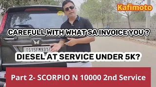 SCORPIO N 10000 KM Service and My Experience with Service Center #ScorpioN #mahindra #suv #cars