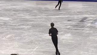 Ilia Malinin FS morning practice @ Montpellier Worlds 2022