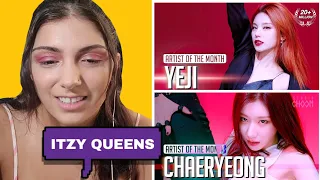 [ARTIST OF THE MONTH] CHAERYOUNG 'CRY FOR ME' & YEJI 'RIVER' PERFORMANCE | ITZY REACTION