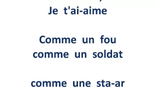 je t'aime karaoke, slightly lower key