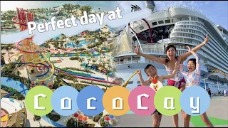 Day 4: Cococay (FREE activities) Oasis of the Seas. Family trip with 3 young kids