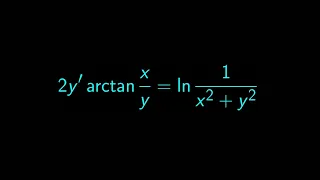 A fun little differential equation for the weekend