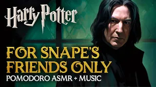 2h Study ALONE with SNAPE 💚✏️ Harry Potter Pomodoro Session, Hogwarts ASMR Ambient Sounds Timer