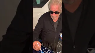 Al Pacino Signing some House Of Gucci Photos for Absoluteauthix