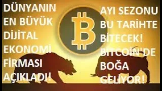 BİTCOİN'DE MEGA BOĞA BU TARİHTE BAŞLAYACAK!🚀DÜNYANIN EN BÜYÜK EKONOMİ FİRMASI AÇIKLADI!🔥AYI BİTİYOR🚀