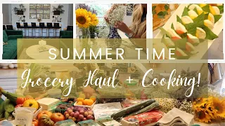 DAY IN THE LIFE // GIANT SUMMER GROCERY HAUL // VISIT WORK //COOKING FOR A SUMMER GATHERING