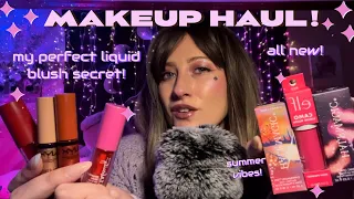 ASMR | Ulta Summer Makeup Haul ✨🪩💖⚡️ Sharing My Perfect Liquid Blush Tips! (swatching & trying on)