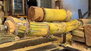 Amazing Woodturning Crazy - Classy And Horror Woodworking Skills From Ivory Bamboo On A Lathe