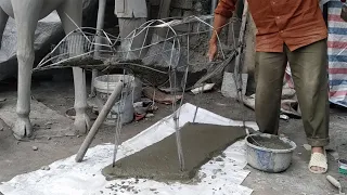 Construction cement sculpture techniques for garden statues - Amazing design