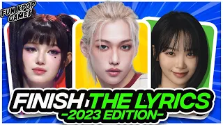 FINISH THE KPOP LYRICS #1 - FUN KOP GAMES 2023