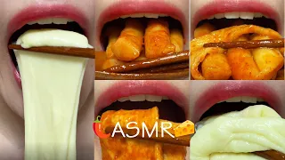 asmr TTEOKBOKKI CHEESY SPICY MUKBANG eating sounds