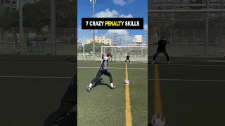 Which PENALTY SKILL do you want to do in your match??😂#football #soccer #shorts