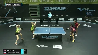 Melanie Diaz/Adriana Diaz vs Katarina Strazar/Lea Paulin | WTT Contender Laško 2021 | WD | QF