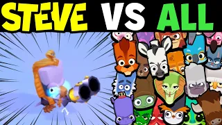 STEVE 1vs1 EVERY CHARACTER | WHO IS STRONGER? | Zooba Olympics