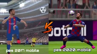 Evolution of Pes Mobile  (2017-2020)