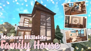 Bloxburg: Modern Hillside Family Home - Speedbuild (No Large Plot)