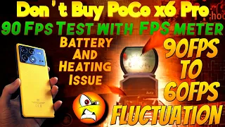 POCO X6 PRO BGMI 90 FPS TEST WITH FPS METER || POCO X6 PRO BGMI 90 FPS TEST