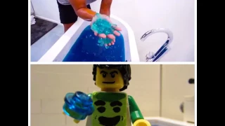 Jello Bath Challenge vs Lego Verison
