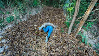 Girl Live Off The Grid, Built The Most Secret Tunnel Home Shelter to Live Alone in the Jungle