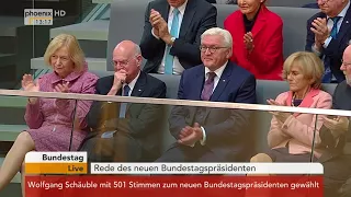 Rede des neuen Bundestagspräsidenten Wolfgang Schäuble am 24.10.17