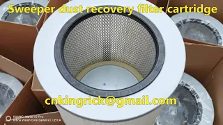 Sweeper dust recovery filter cartridge can be customized in size