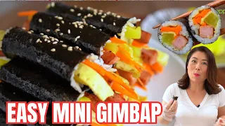 Learn how to make ADDICTIVE Mini-Kimbap! EASY & SIMPLE Tutorial on rice rolling! 멈출 수 없는 꼬마김밥!